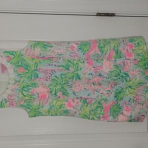 Lilly Pulitzer Pink and Green Shif Dress